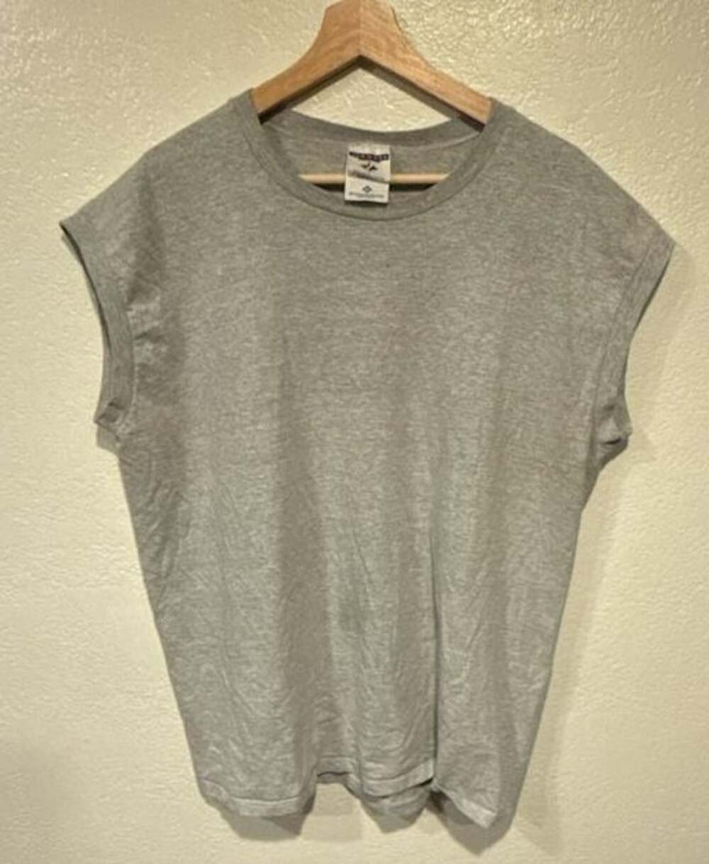 JERZEES Heavyweight Cotton Muscle Tank Size XL Gray USA Made